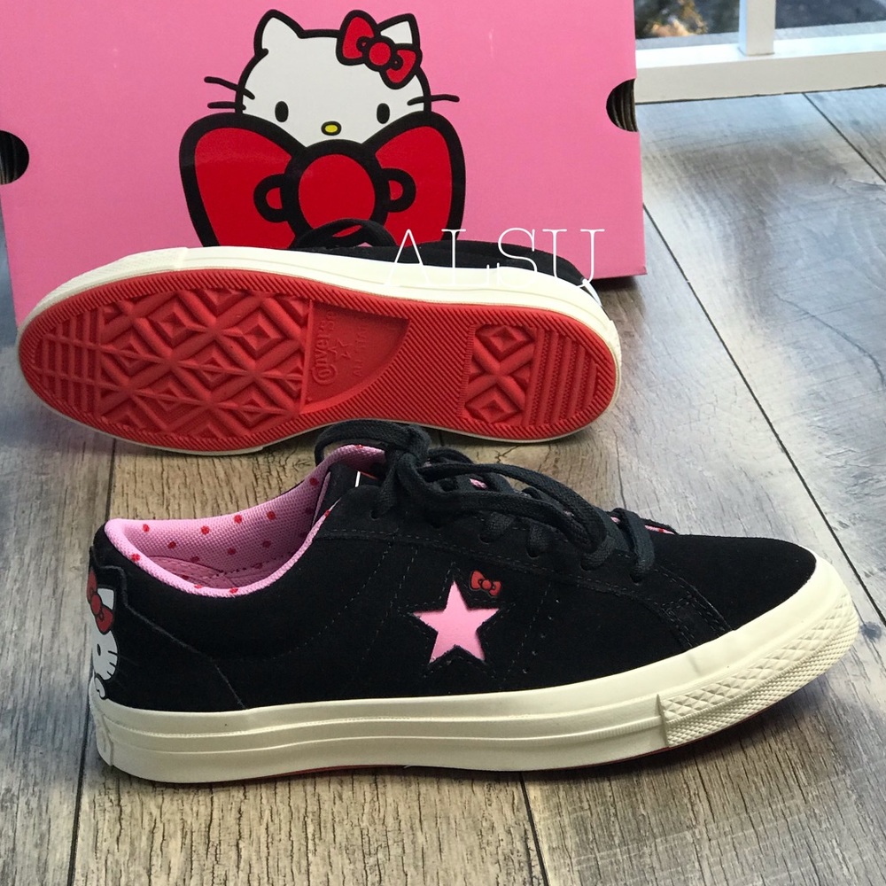 Conv&Hello Kitty One Star OX 38c Black PrismPink W - Picture 6 of 8